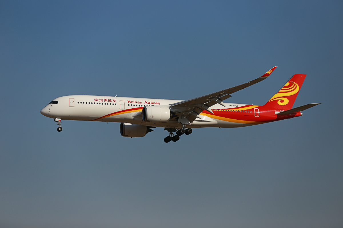 同样的空客a350900国航的涂装最丑