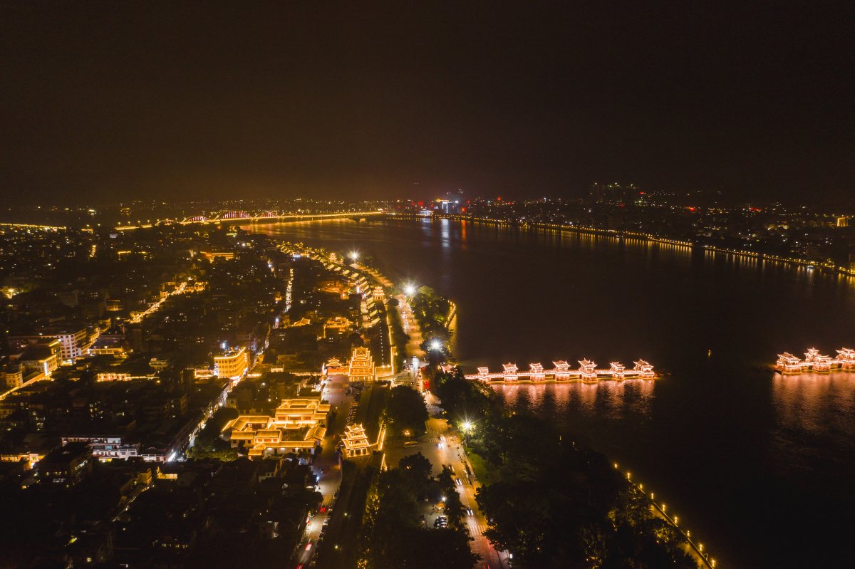 潮州航拍夜景