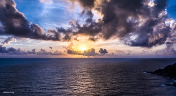 日暮。海