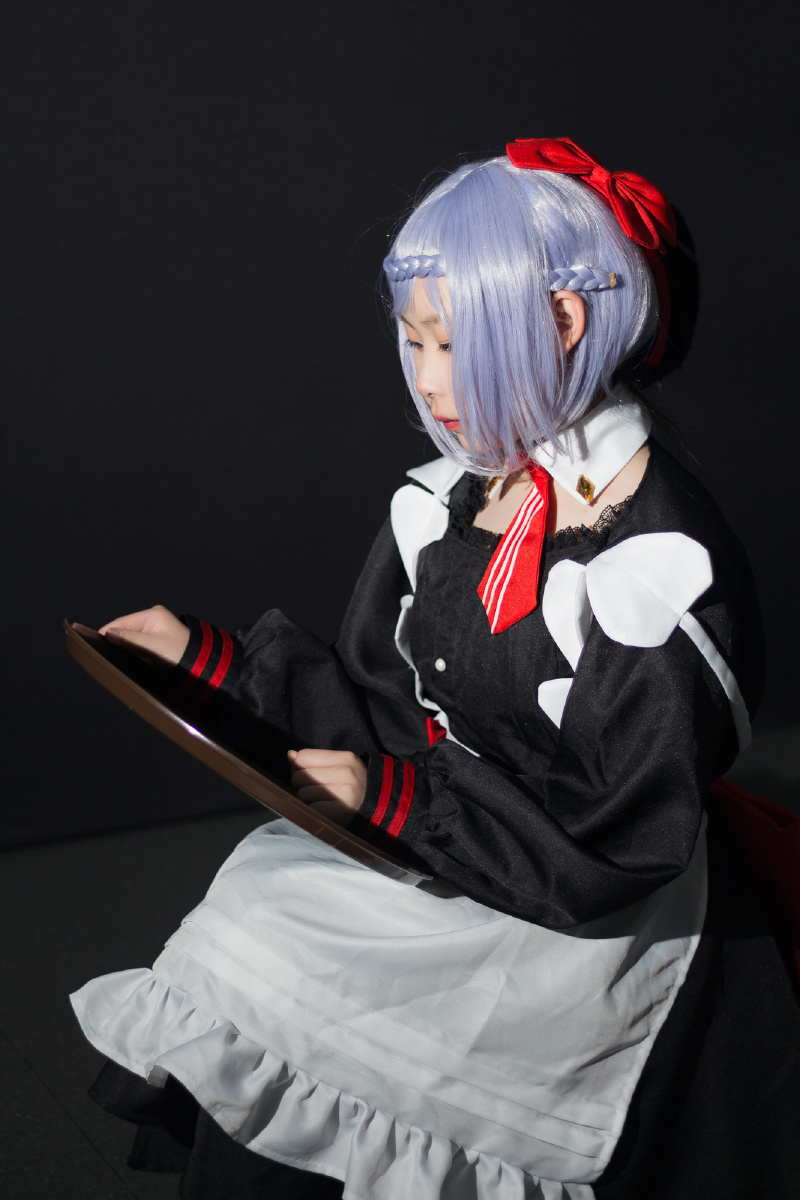 cosplay场照原神kfc联动诺艾尔女仆装出镜白珂