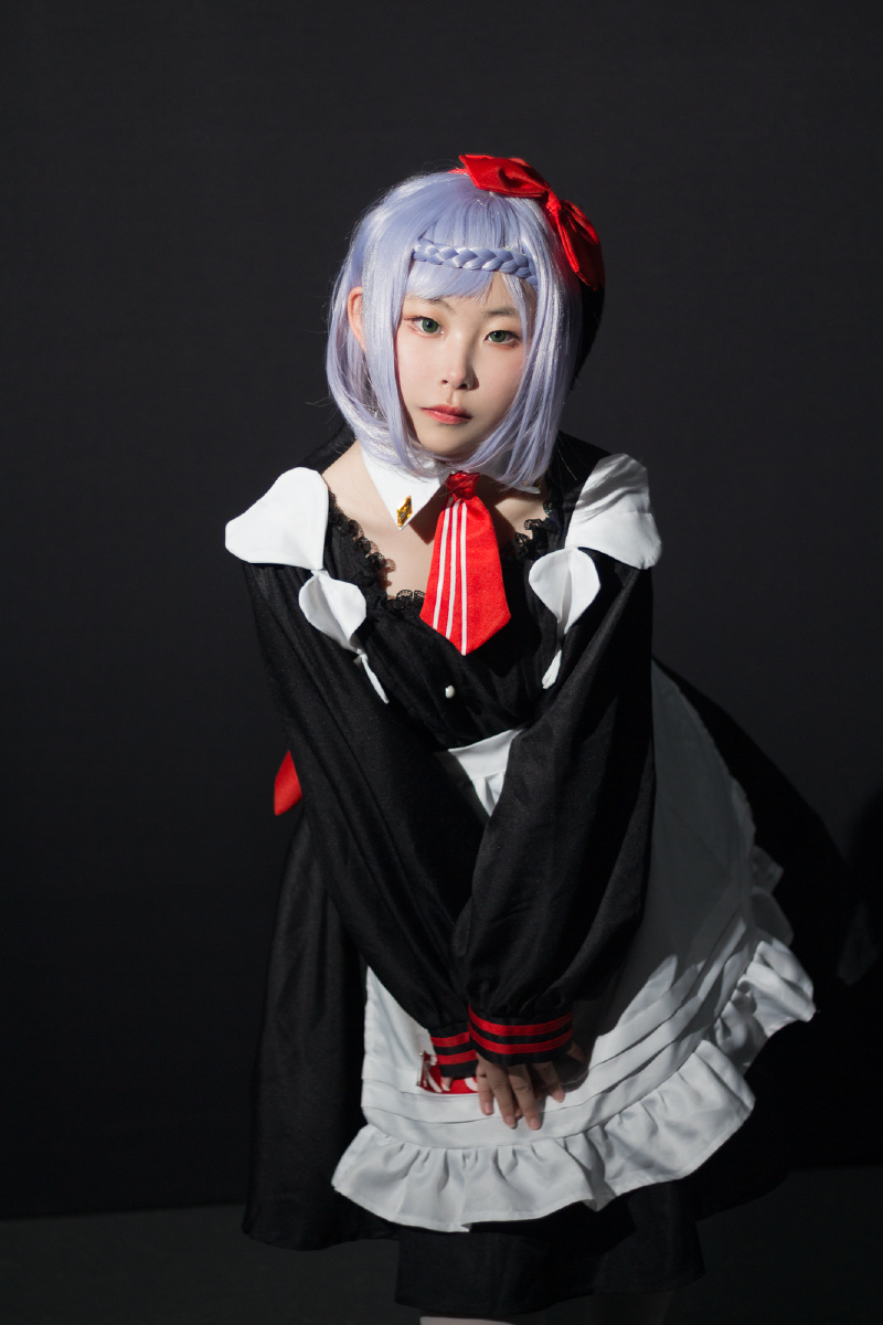 cosplay场照原神kfc联动诺艾尔女仆装出镜白珂