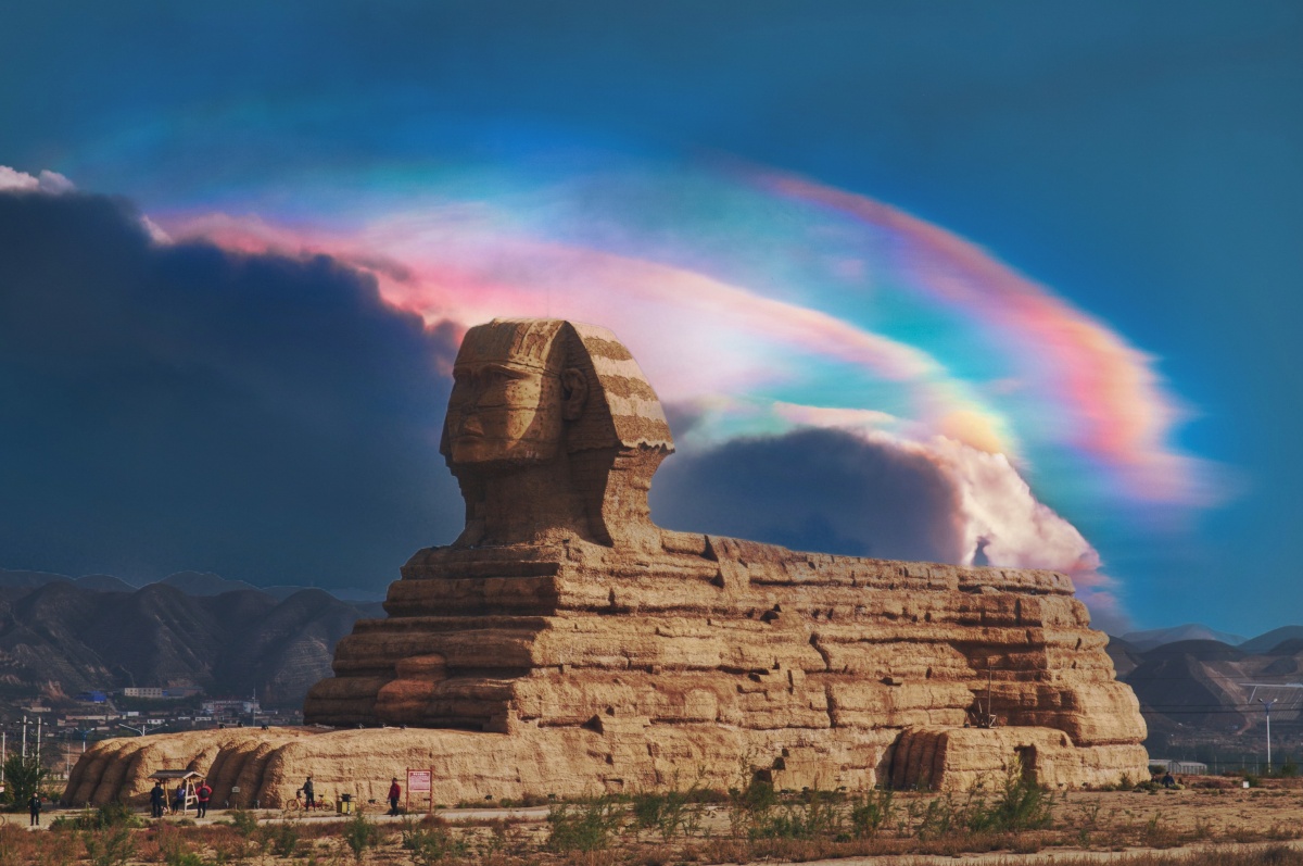 兰州长城影视城埃及狮身人面像