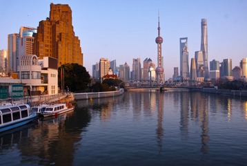 夕照外白渡