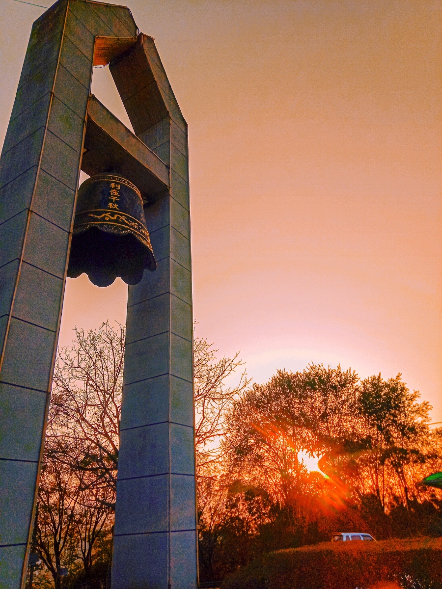 秋季陕西宝鸡北坡公园的美景