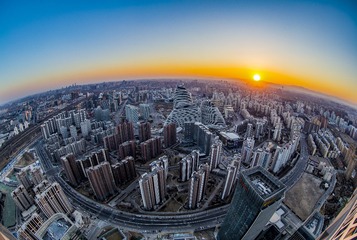 俯拍大望京-绿地鱼眼