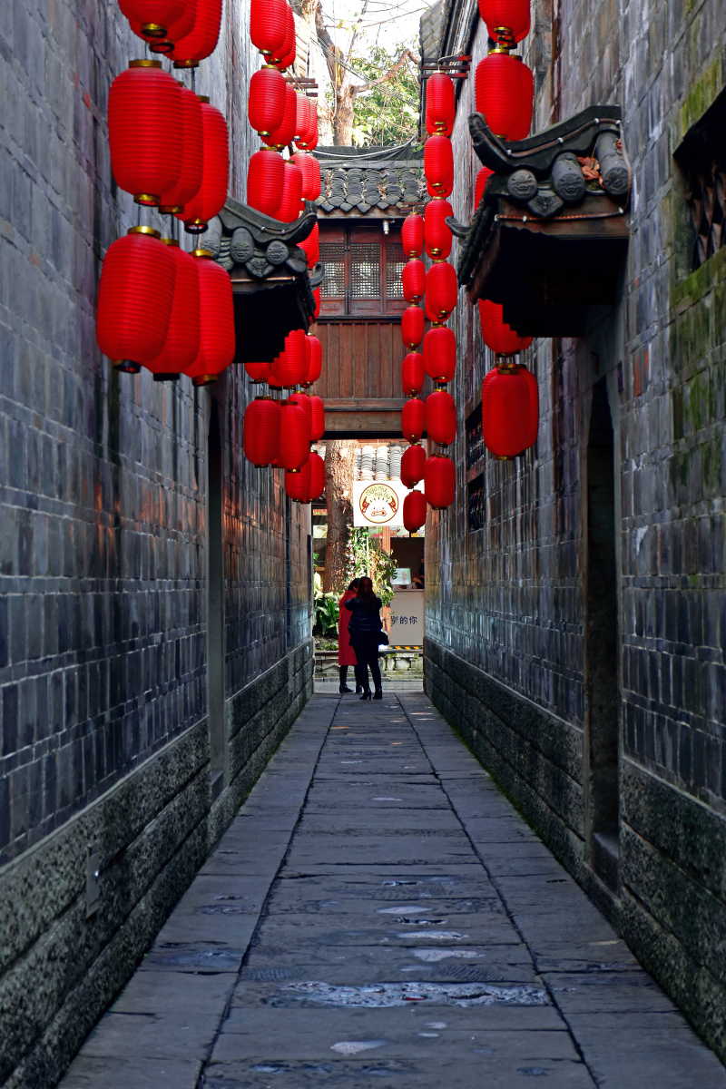 福寿巷成都锦里古街里面最短的巷子
