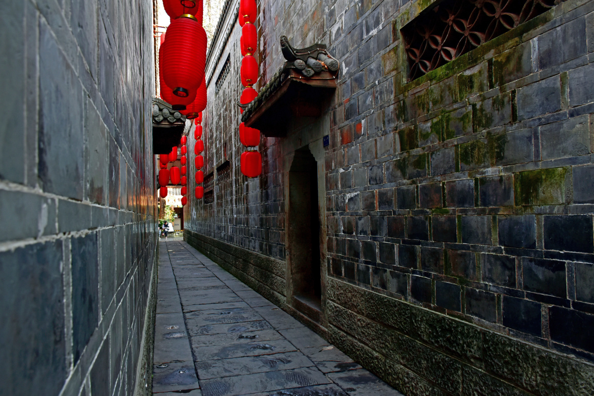 福寿巷成都锦里古街里面最短的巷子