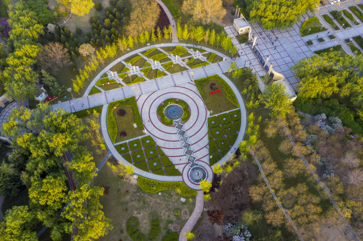 航拍邢台达活泉公园