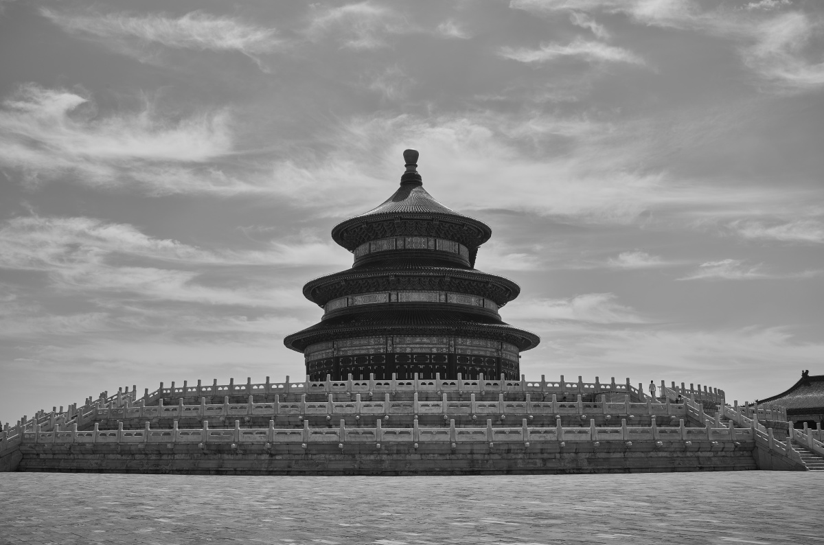 黑白北京天坛