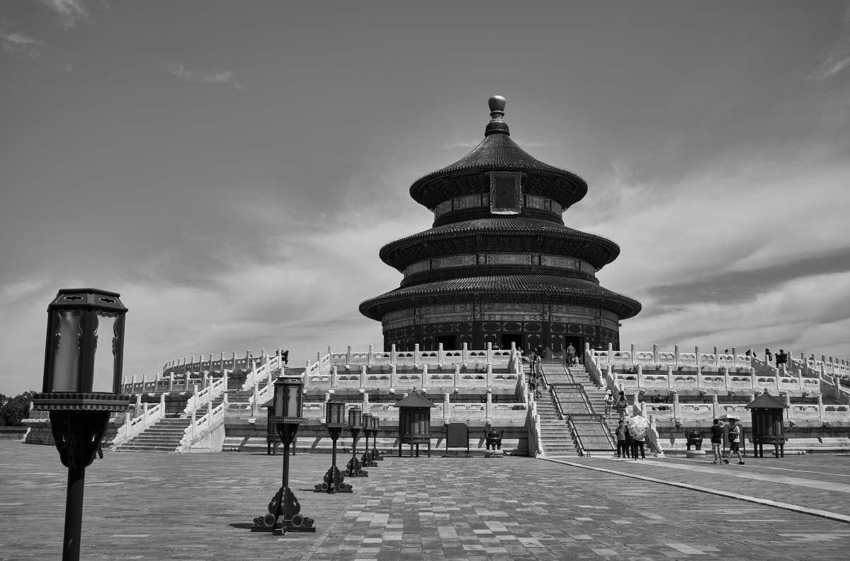 黑白北京天坛