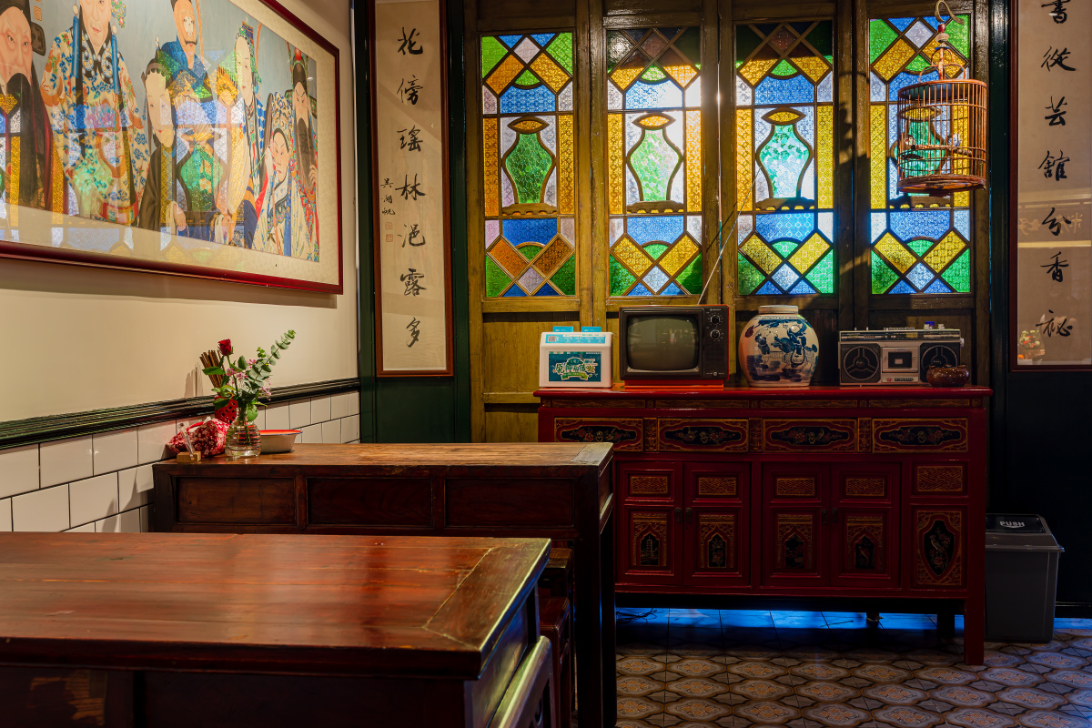 泉州碗遇米粉店充满复古味道的门店装修闽南风格餐饮店