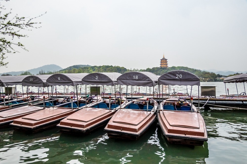西湖 风光 自然 西湖风光 雷锋塔 旅行 旅游 游船