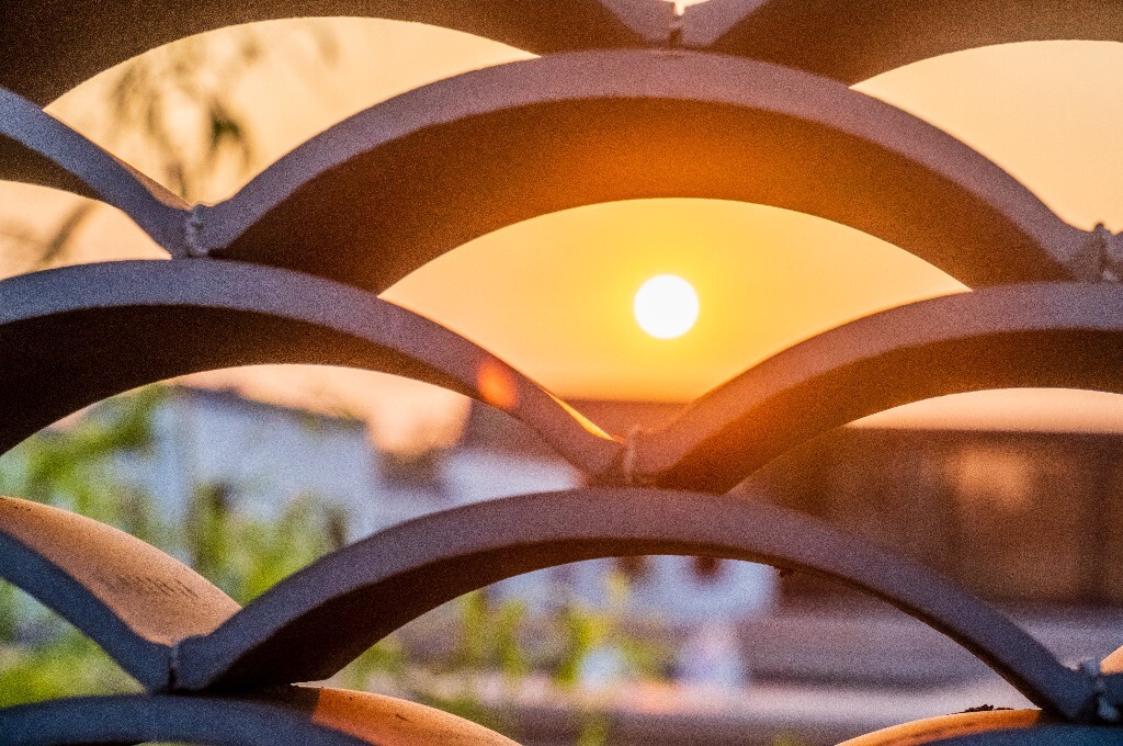 夕阳 建筑物 自然 风光 阳光 日出日落 结构之美 色彩 旅行 结构