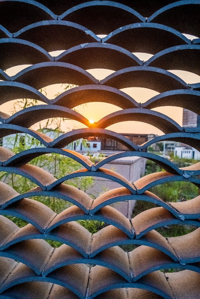 夕阳 建筑物 自然 风光 阳光 日出日落 结构之美 色彩 旅行 结构
