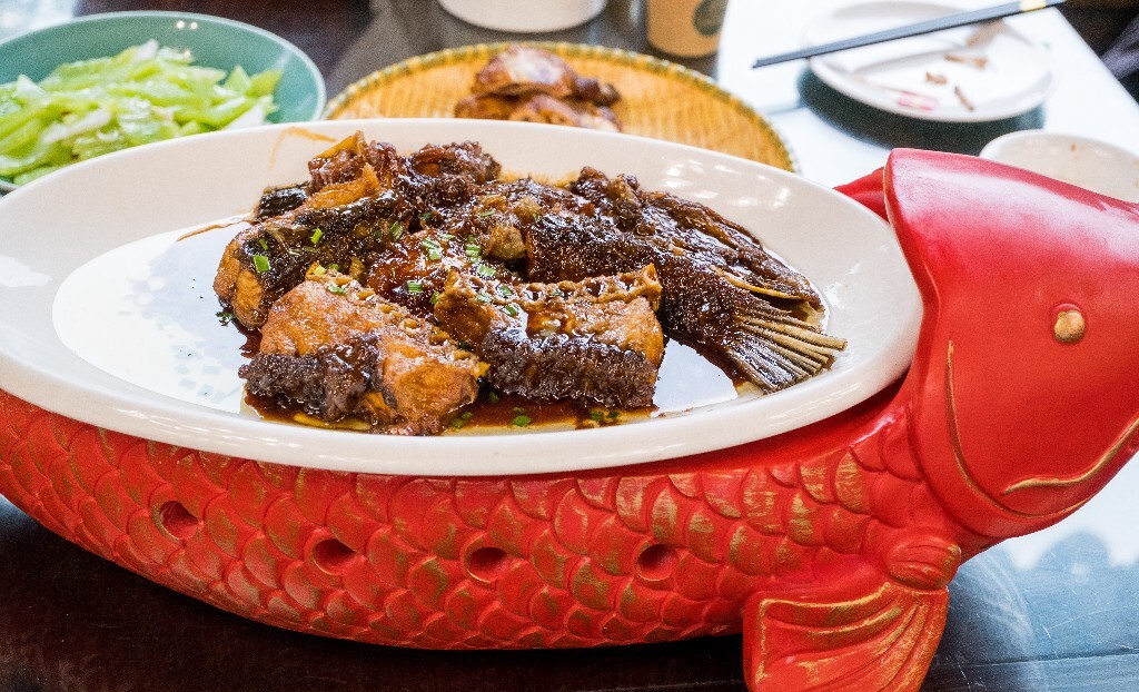 美食 食物 摄影 烧菜 炒菜 无锡菜 旅行 街拍 微距 色彩 甘露老烧青鱼