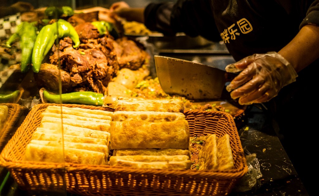 食物 美食 小吃 旅行 摄影  街道 年糕 春卷 牛肉