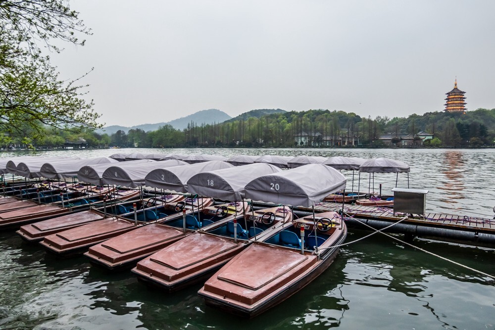 西湖 风光 自然 西湖风光 雷锋塔 旅行 旅游 游船