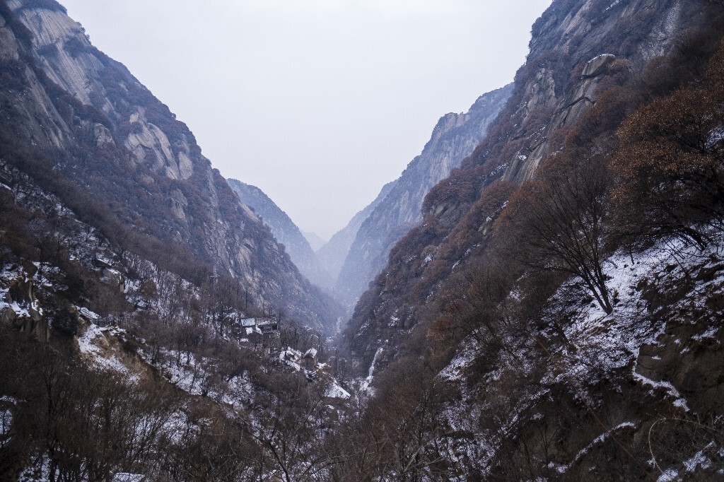 雪景 风光 自然 华山风光  山峰 山脉 华山雪景 自然  自然风光