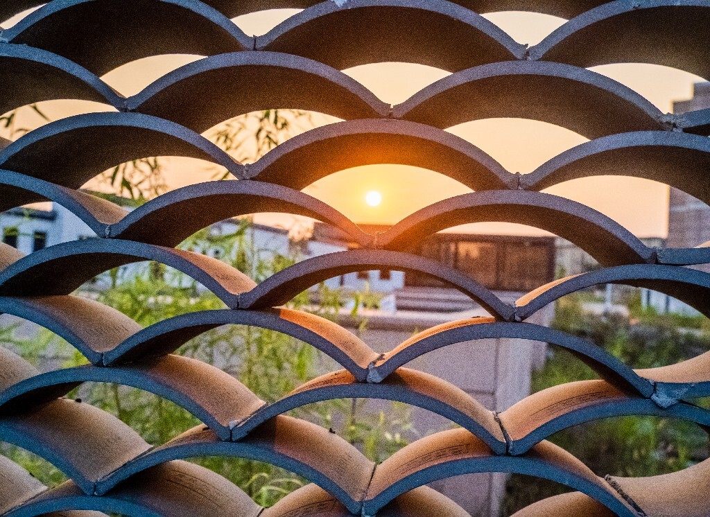夕阳 建筑物 自然 风光 阳光 日出日落 结构之美 色彩 旅行 结构