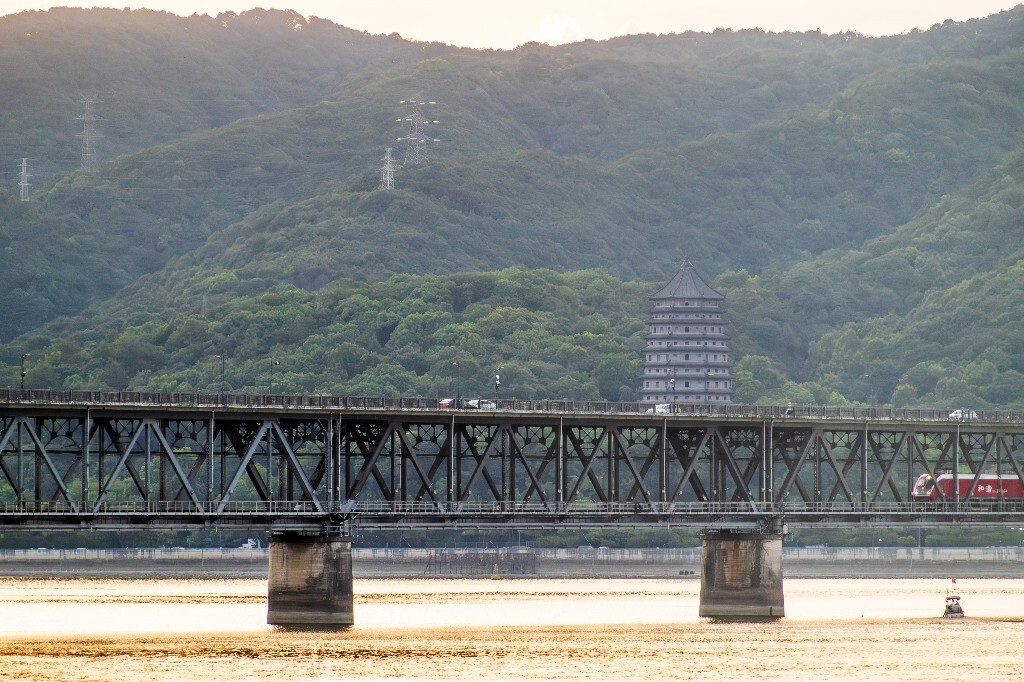 夕阳 日落 钱塘江夕阳 自然 风光 摄影 江边夕阳 天空 云彩 钱塘江大桥