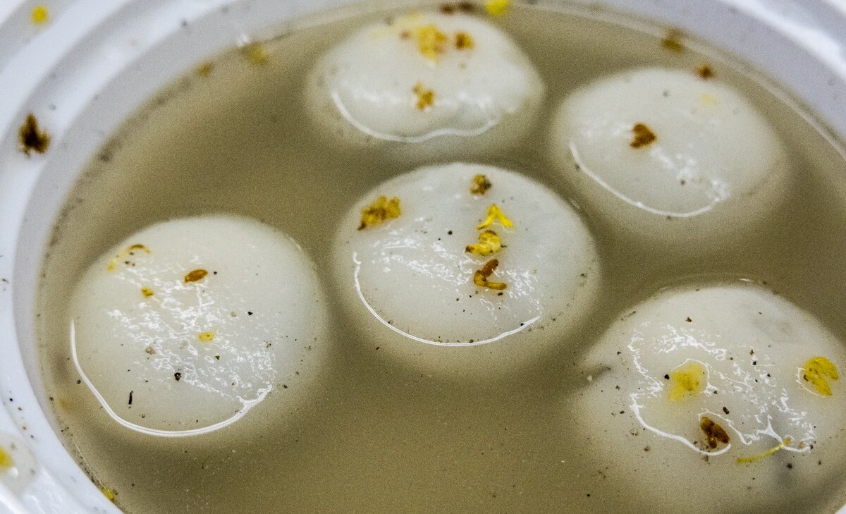 汤圆 传统小吃 传统节日元宵节 汤团 浮元子 黑芝麻汤圆 桂花 rice dumpling Soup Round 摄影 特写