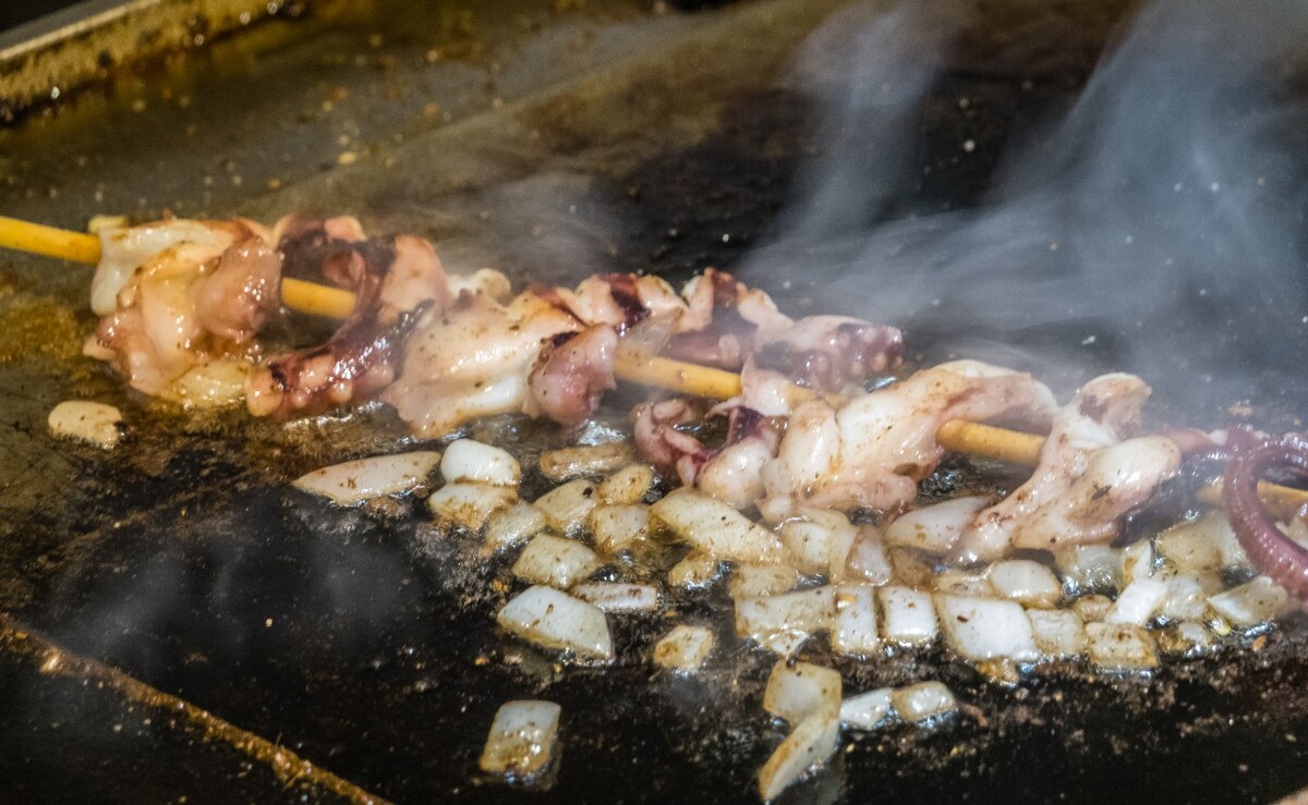 鱿鱼 铁板鱿鱼 小吃 快餐 街边小吃 美食 美味 摄影