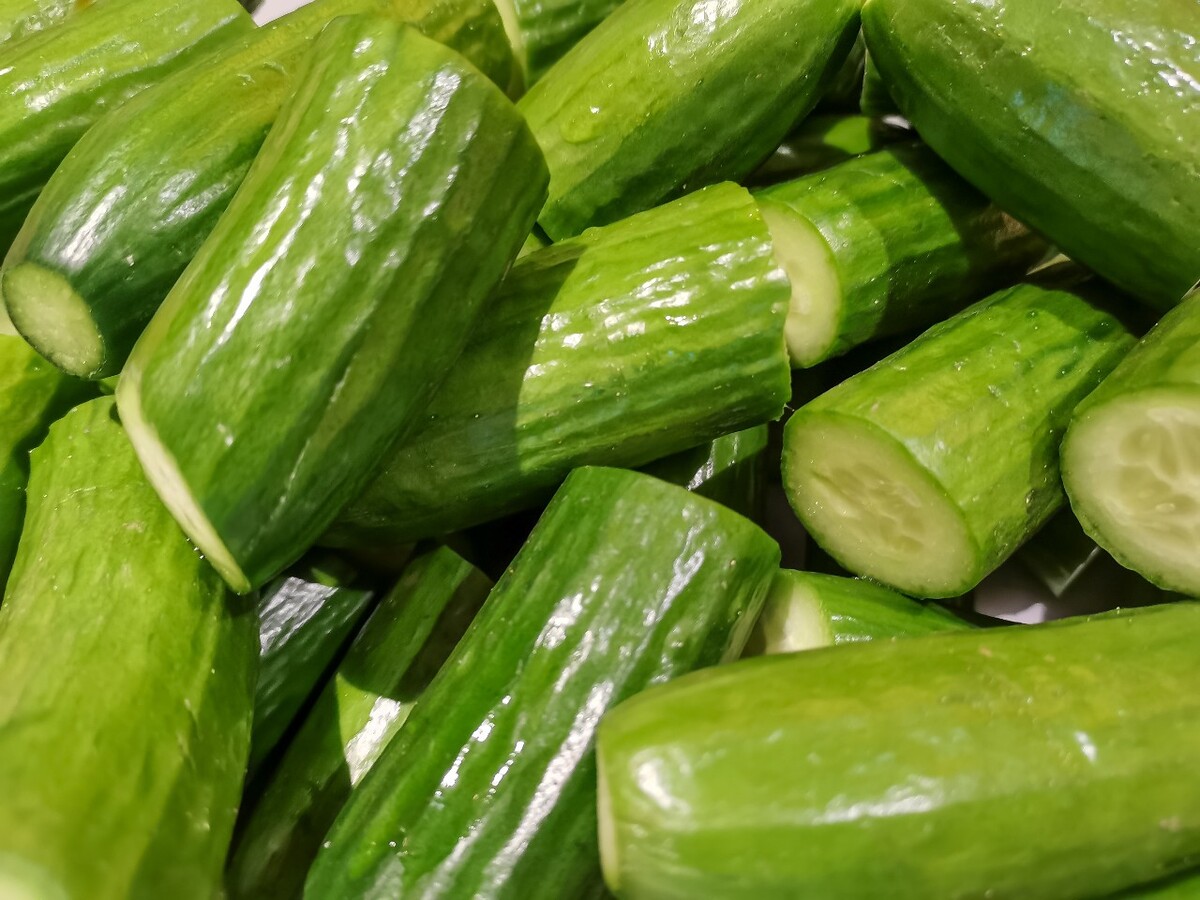 黄瓜 水果 摄影 图片 素材 特写 切好的黄瓜