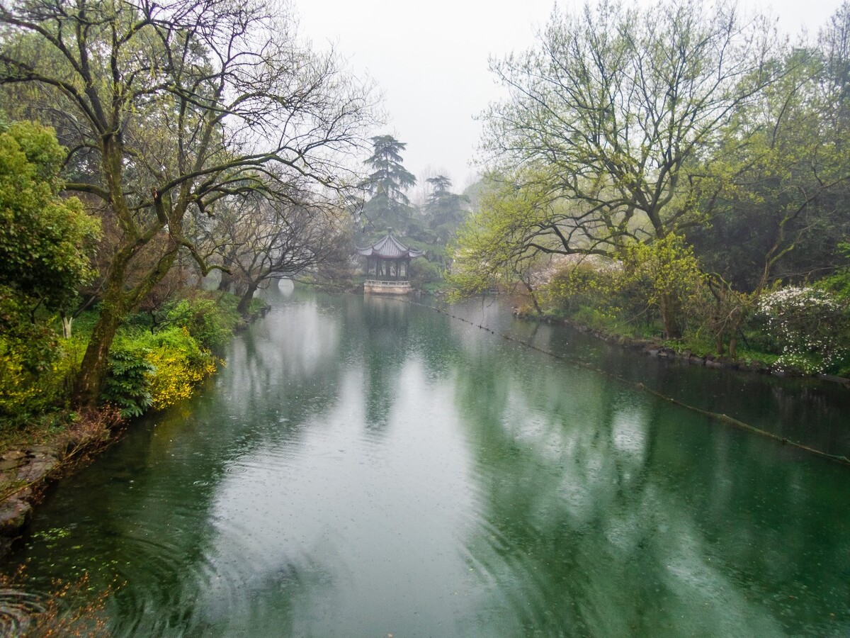 风光 自然 风景 湖水 大自然 建筑 亭子 树木 特写 摄影