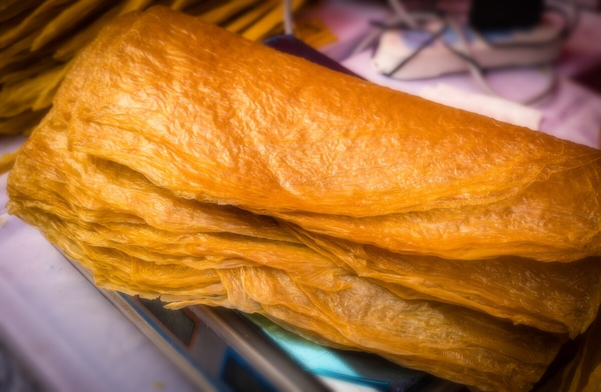 豆腐皮 the skin of soybean milk 豆制品 豆类食品 食物 美食 食物 特写 图片 摄影 素材