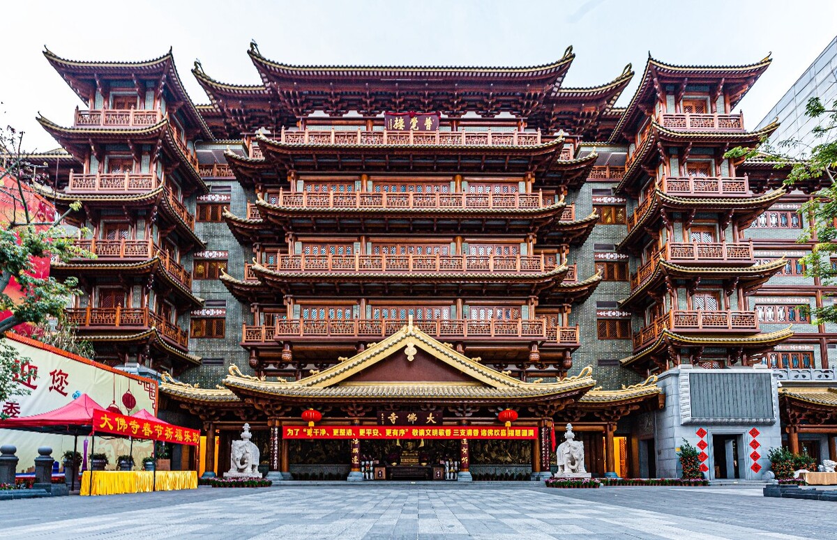 大佛寺 寺庙 庙宇  建筑 摄影 图片 素材  街道  风光  佛寺