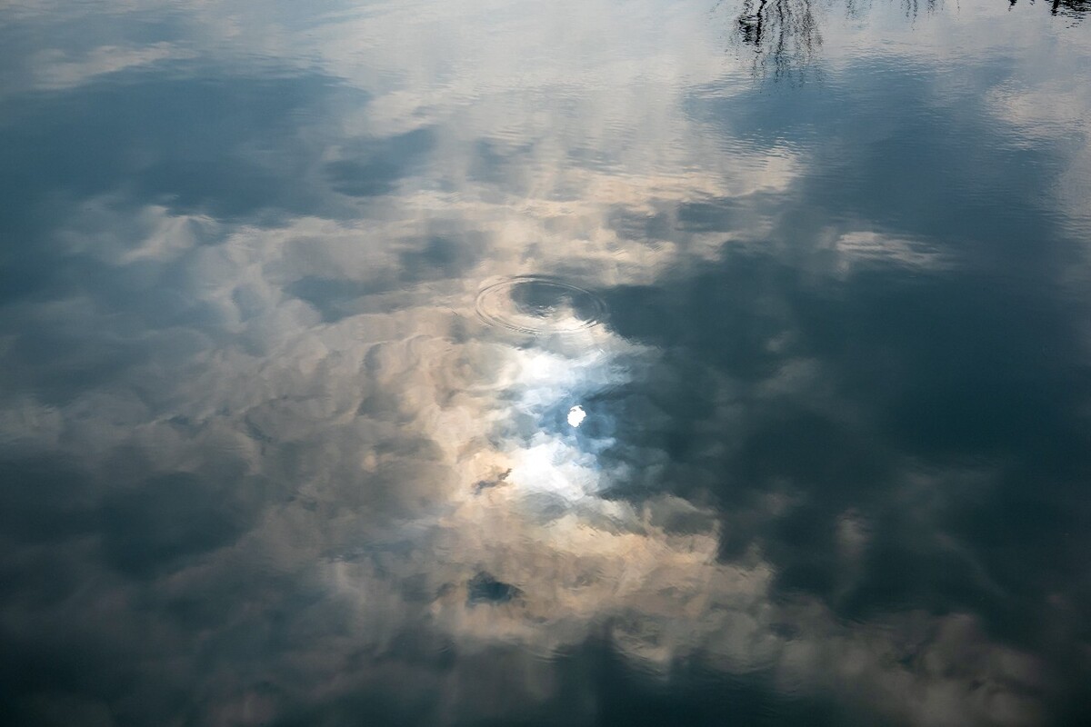 天空 倒影 光影 水中影子 湖水 自然 风光 