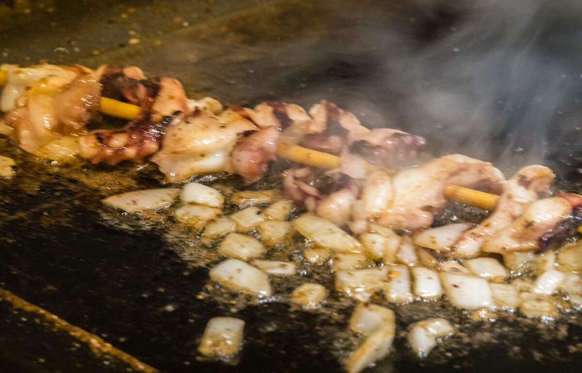 鱿鱼 铁板鱿鱼 小吃 快餐 街边小吃 美食 美味 摄影