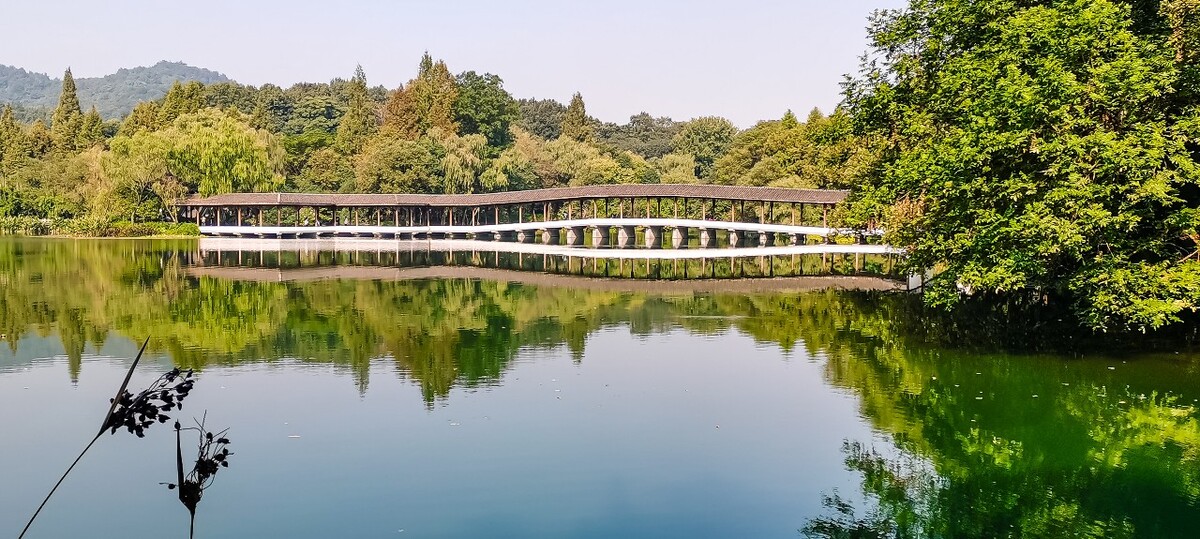 桥 风光 风景 三台山风光 长长的桥 建筑 倒影 云谷风光  水榭长廊 浴鹄湾霁虹榭 飞虹廊