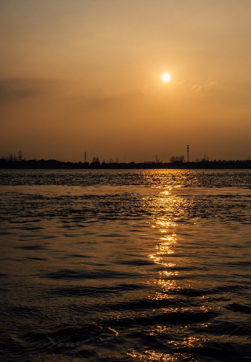 码头 风光 自然 风景 摄影 耶稣光 夕阳 晚霞 闻堰码头 钱塘江 江水 江边