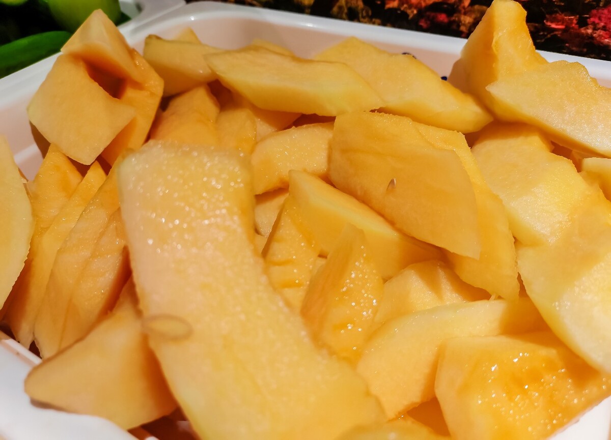 哈密瓜 水果 摄影 图片 素材 特写 切好的哈密瓜