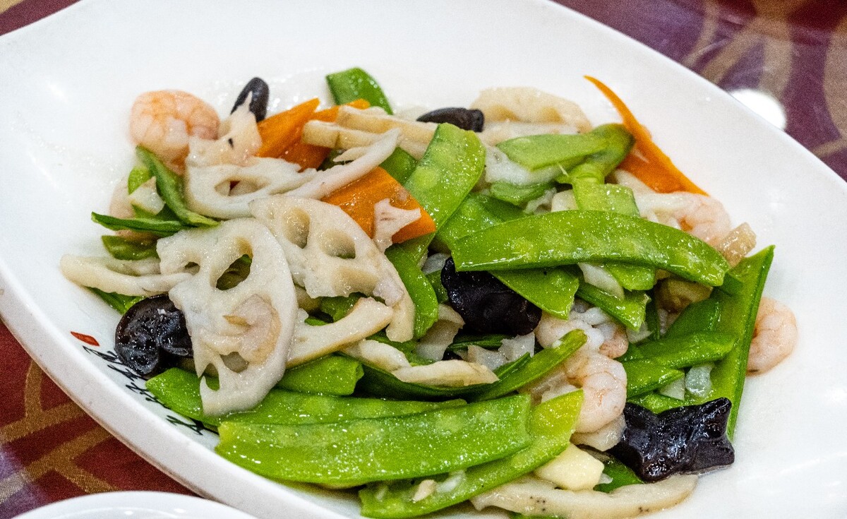 炒藕片 炒菜 食物 美食 生活 旅游 旅行 摄影 茄子 炒菜 豆肉 藕片炒豆角