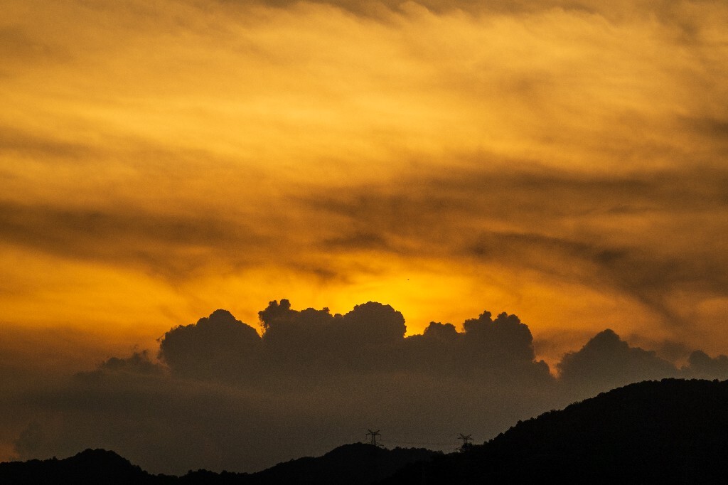 夕阳 日落 钱塘江夕阳 自然 风光 摄影 江边夕阳 天空 云彩