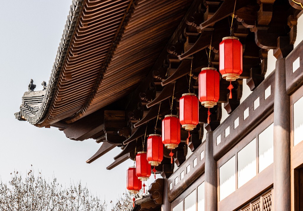 灯笼 建筑 德寿宫 年味 氛围 春节 喜庆 节日 德寿宫