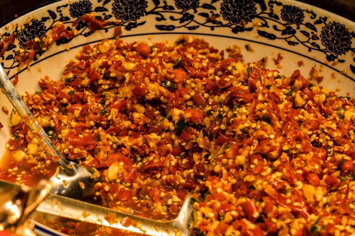 剁椒 辣椒 调味料 调味品 作料  摄影  图片 素材  牛角椒 长辣椒 菜椒 灯笼椒
