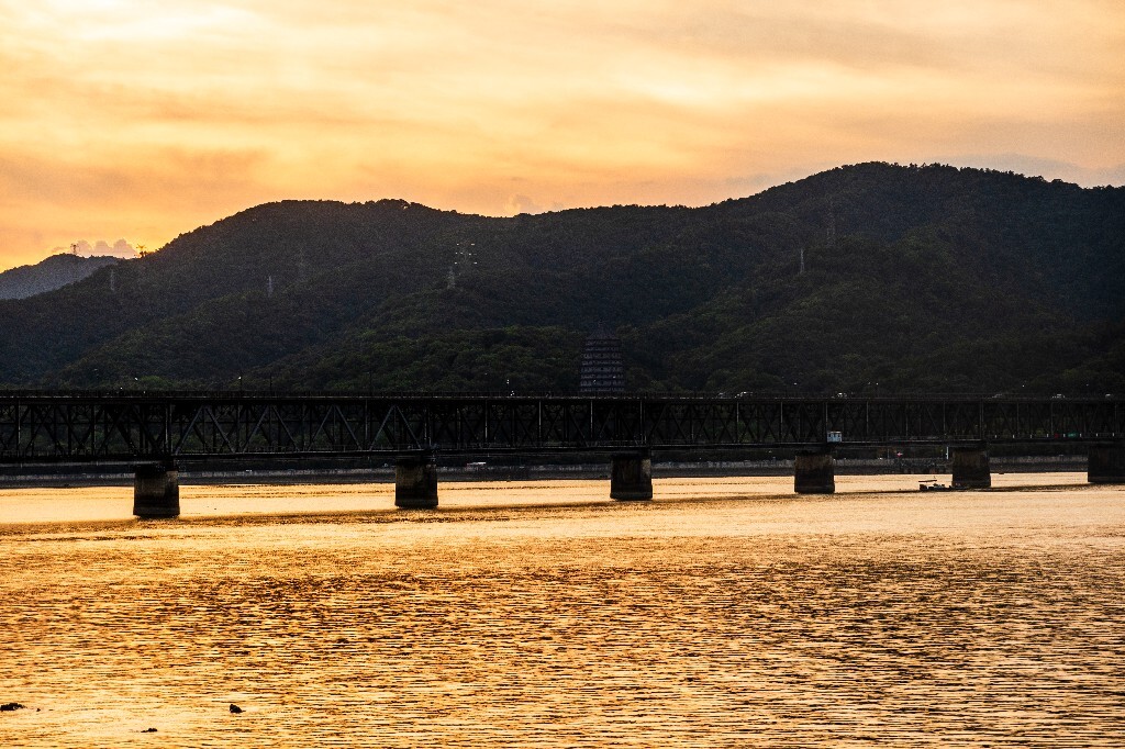 夕阳 日落 钱塘江夕阳 自然 风光 摄影 江边夕阳 天空 云彩 钱塘江大桥