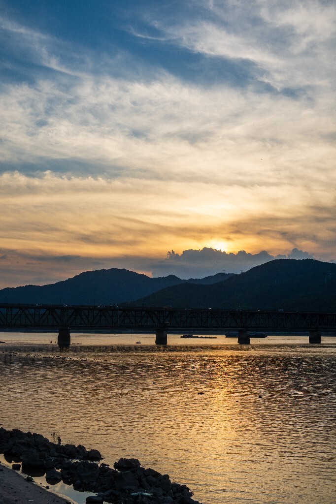 夕阳 日落 钱塘江夕阳 自然 风光 摄影 江边夕阳 天空 云彩