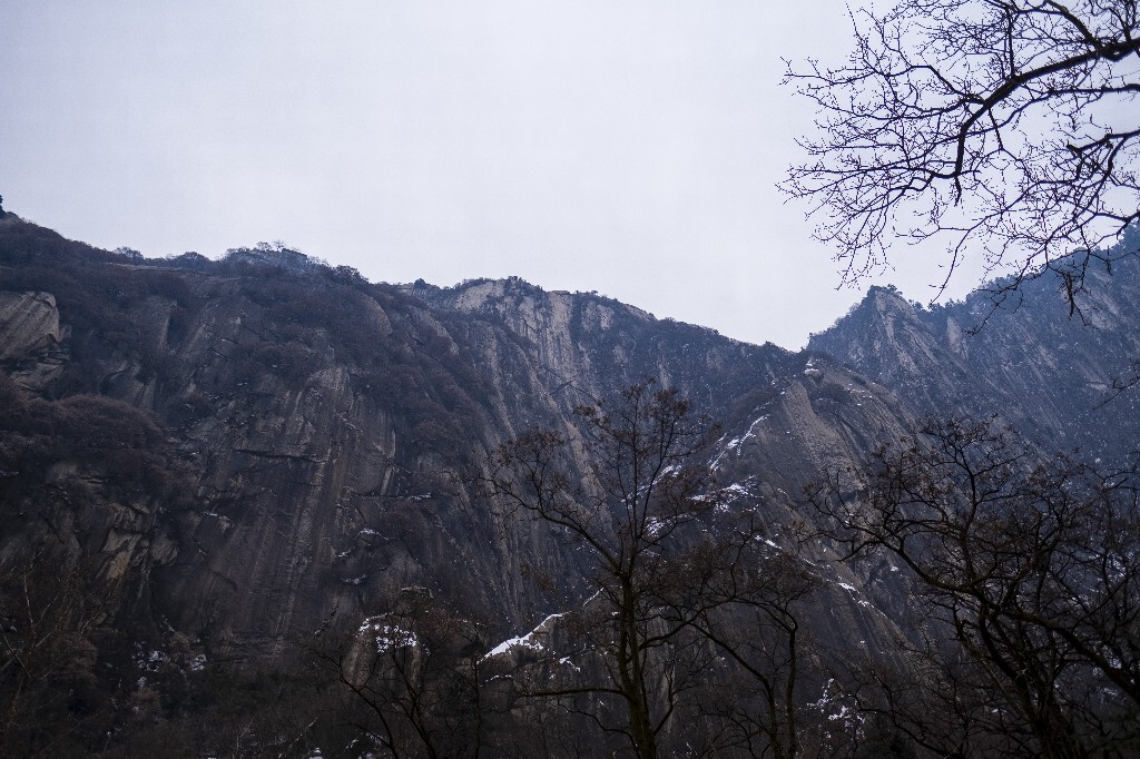 雪景 风光 自然 华山风光  山峰 山脉 华山雪景 自然  自然风光