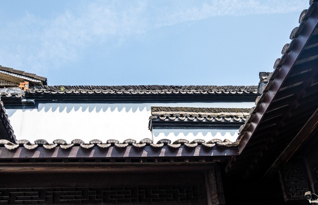 建筑 天空 蓝天白云 自然 屋檐 房檐 旅行 摄影