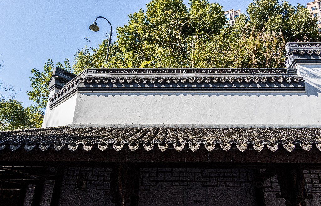 建筑 房檐 瓦片 古建筑 老街 街道 彭埠老街 房屋 摄影