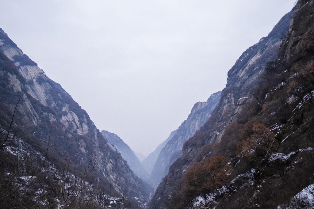 雪景 风光 自然 华山风光  山峰 山脉 华山雪景 自然  自然风光