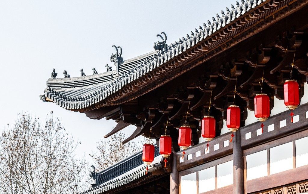 灯笼 建筑 德寿宫 年味 氛围 春节 喜庆 节日 德寿宫
