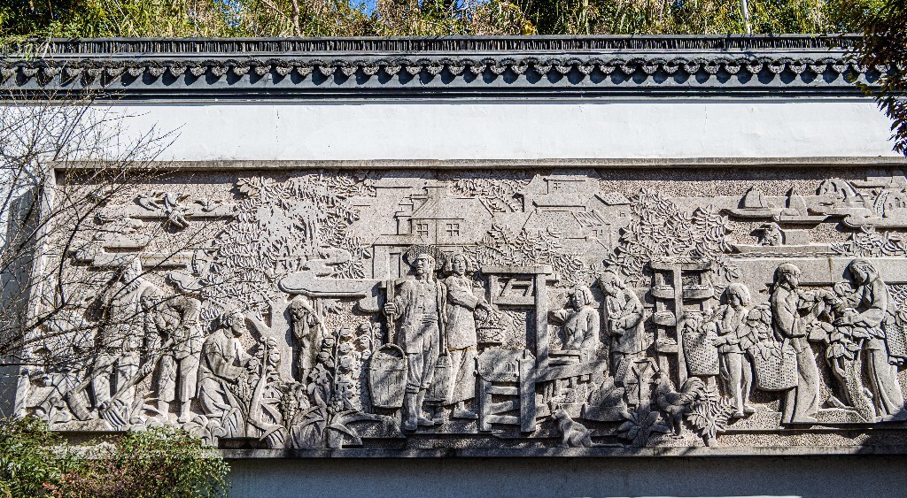 建筑 房檐 瓦片 古建筑 老街 街道 彭埠老街 房屋 摄影