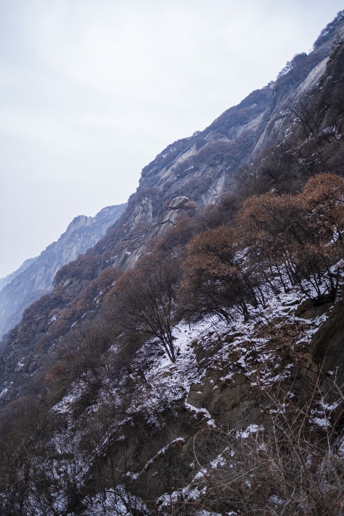 雪景 风光 自然 华山风光  山峰 山脉 华山雪景 自然  自然风光