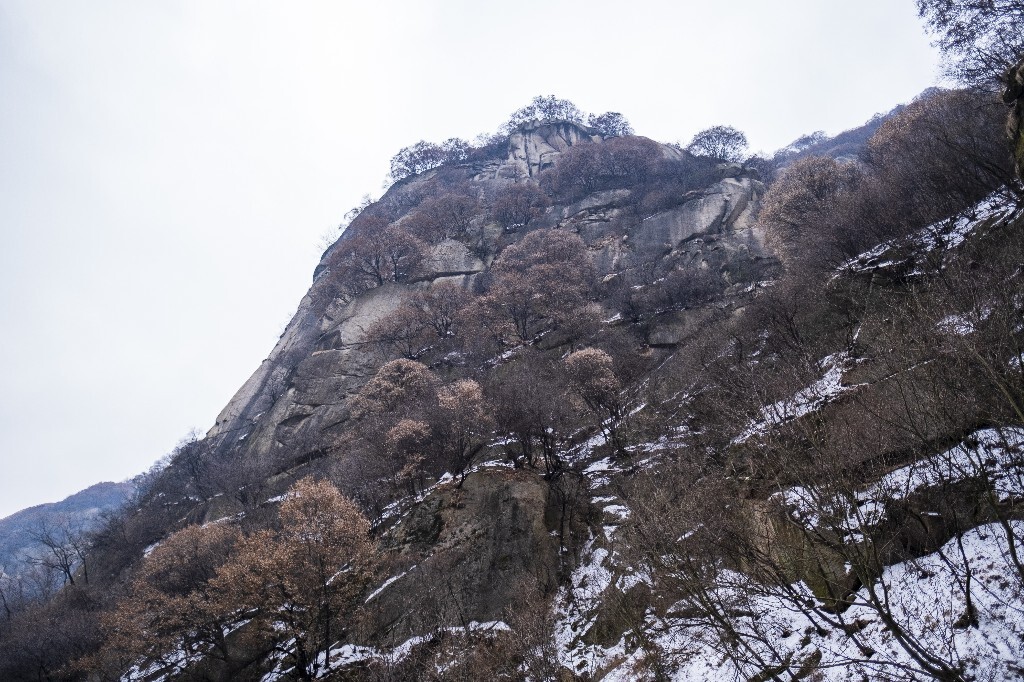 雪景 风光 自然 华山风光  山峰 山脉 华山雪景 自然  自然风光