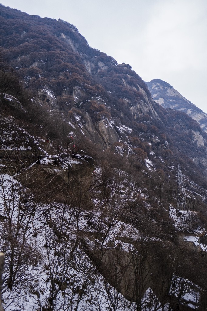 雪景 风光 自然 华山风光  山峰 山脉 华山雪景 自然  自然风光